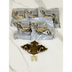 Period Solid Brass Drawer Pulls Hardware A2447-1 Queen Anne 80's x6 Vintage